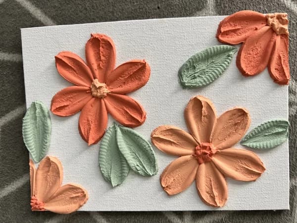 Simple But Beautiful - Acrylic Petal Shape Flower Painting