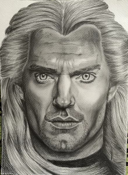 The Witcher Pencil Portrait-Henry Cavill Artwork