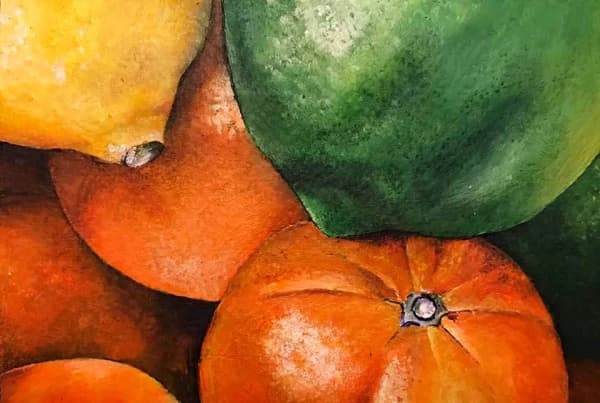 Healthy Colour - Citrus Fruit Acrylic Art