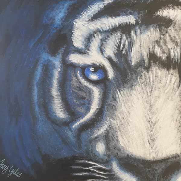 Blue Tiger Acrylic Art