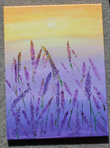 Lavender Fields - Abstract Nature Art