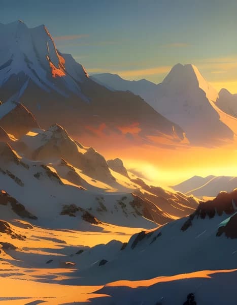 Ascending Descent-Arctic Wilderness Sunrise Giclee Print