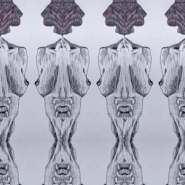 Mirrored Biro Body 03 - Abstract Figure Ink Art