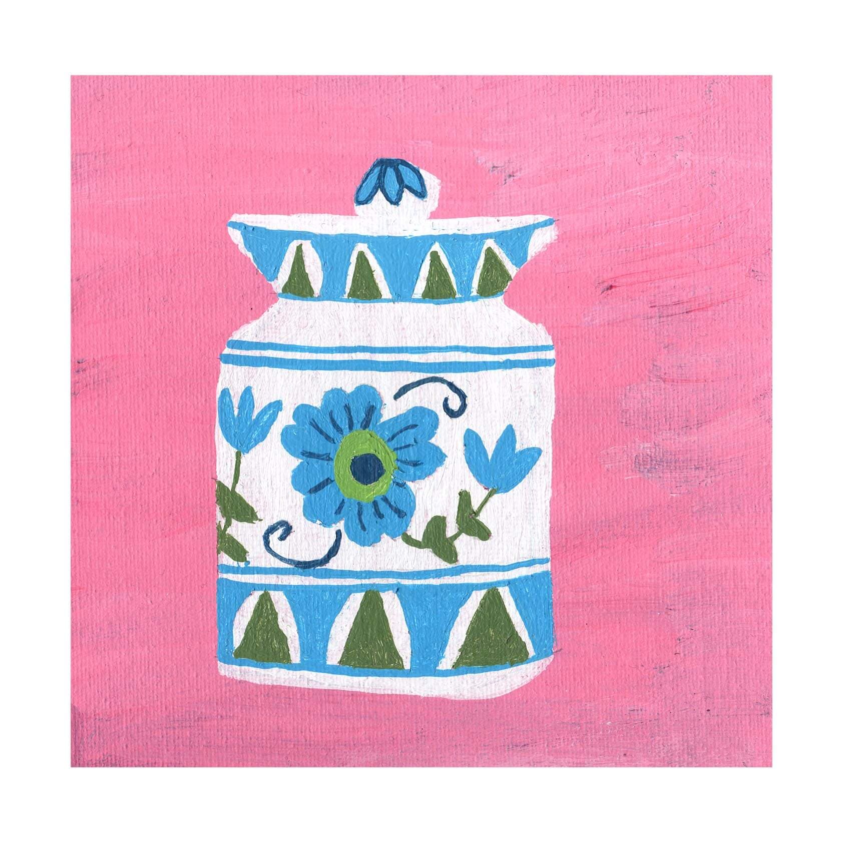 Pink Pot-Acrylic pink pot Giclee Print
