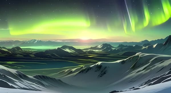 Somewhere North of Heaven- Northern Lights Arctic Landscape