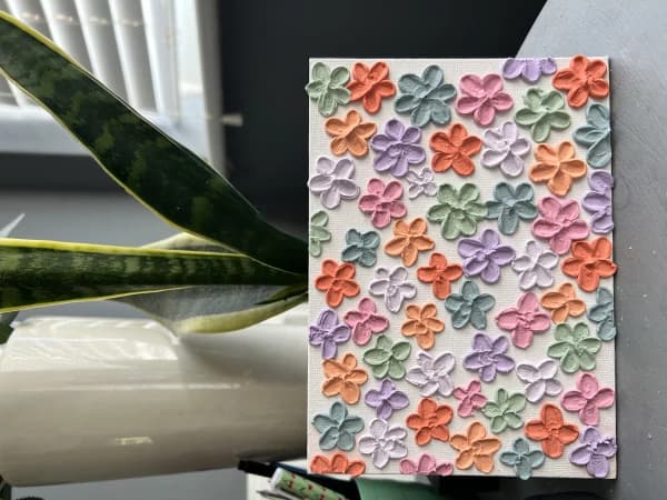 Mini Flowers - Handmade Textured Flower Painting